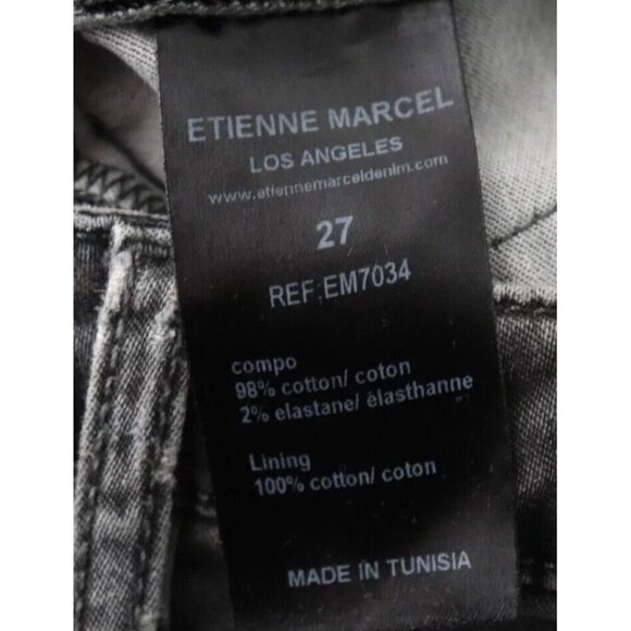 Etienne Marcel Women's 27 Multicolor Camo Zip Moto Skinny Jeans 100% Cotton - Picture 7 of 8
